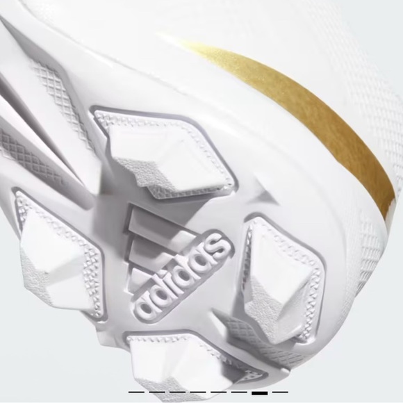 Men’s Adidas Adizero Impact 2 Football Cleats Gold /White Size 11 - Picture 6 of 8